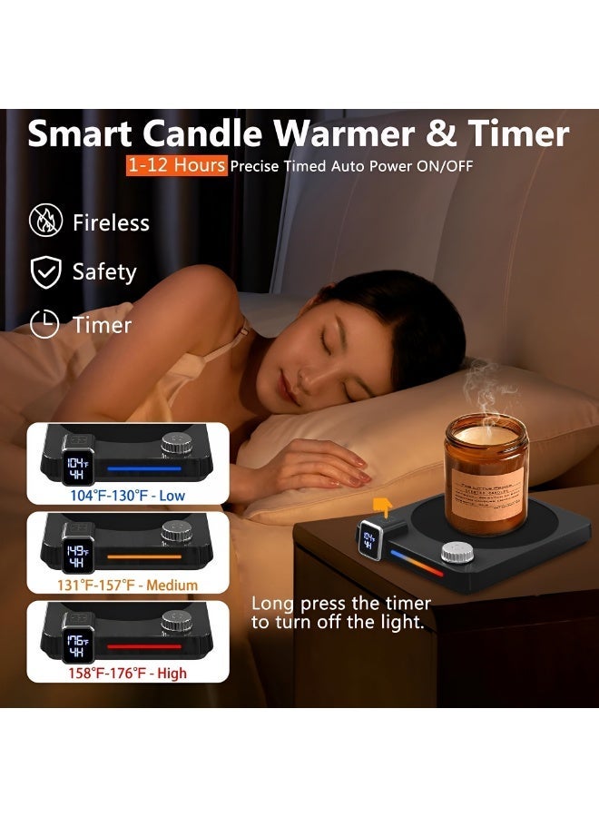 ValueHut Electric Coffee Cup Warmer with 9 Temperature Levels, LED Ambient Light, Digital Display & Timer – Smart Mug Heater for Desk, Office & Home - Image 4